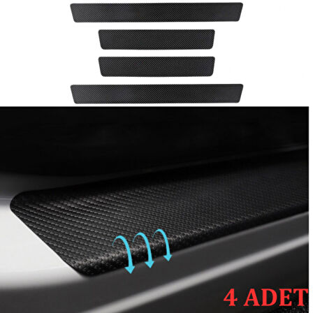 Citroen Berlingo İçin ÖZEL uyumlu  Oto Kapı eşikleri Sticker Karbon 4 Adet