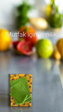 Tekrar Kullanılabilir Balmumu Gıda Saklama Bezi 4’Lü Paket