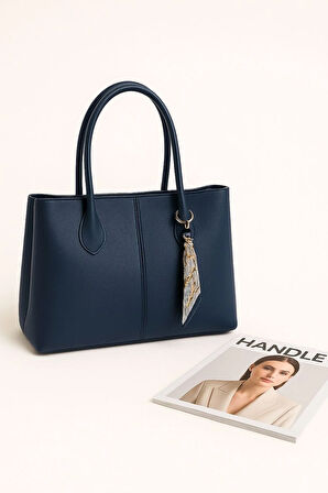 Lüks Omuz ve El Çantası – Minimalist Şık Tasarım Fular Detaylı