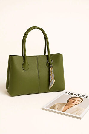 Lüks Omuz ve El Çantası – Minimalist Şık Tasarım Fular Detaylı