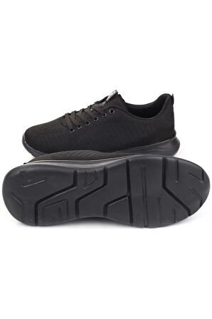 VOLİS Siyah Fileli Günlük Bağcıklı  Çocuk Sneaker Ayakkabı (36-40)