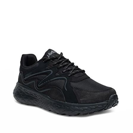 VOLİS SİYAH Memory Foam Taban Günlük Bağcıklı Erkek Sneaker Ayakkabı