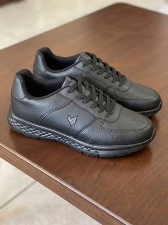 Volis M-26640 Siyah Memory Foam Taban Büyük Numara Erkek Sneaker Ayakkabı (45-48)