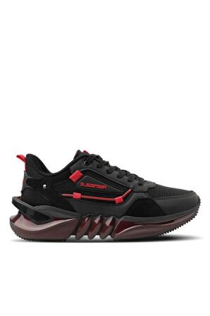 SLAZENGER Siyah/Kırmızı Erkek Sneaker Spor Ayakkabı