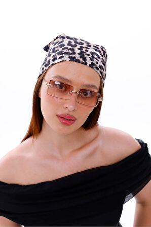Leopar Desenli Fular Estascarf