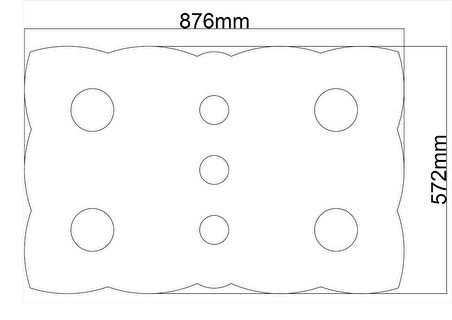 Motifpiyer Tavan Spot Göbek Tsg-52-7-90Cmx56Cmx4.5Cm