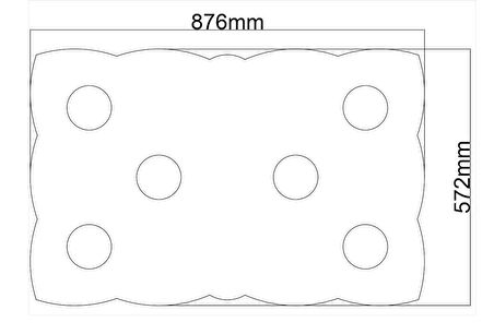 Motifpiyer Tavan Spot Göbek Tsg-54-düz-dm-6 90Cmx56Cmx4.5Cm