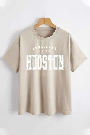 Houston Baskılı Unisex T-shirt