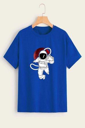 Unisex Astronot Tasarım Tshirt