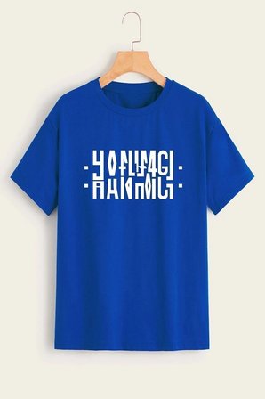 Hanımcı Yazılı Katlamalı Tasarım Tshirt