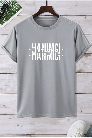 Hanımcı Yazılı Katlamalı Tasarım Tshirt