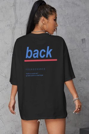 Unisex Back Baskılı Tasarım T-shirt