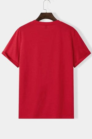 Unisex Saturn Baskılı T-shirt