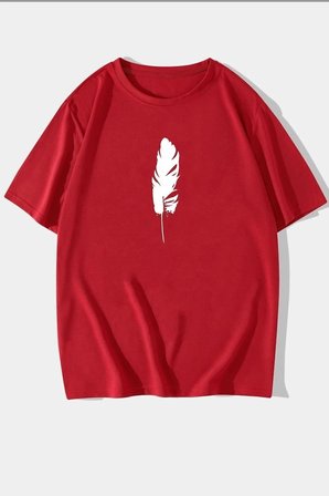 Unisex Tüy Baskılı T-shirt