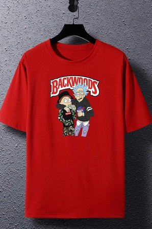 Unisex Backwoods Baskılı T-shirt