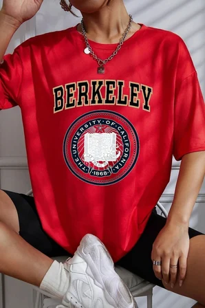 Unisex Berkeley Baskılı T-shirt