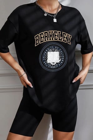 Unisex Berkeley Baskılı T-shirt