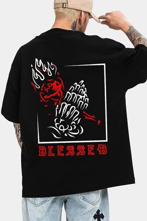 Unisex Blesseb Baskılı T-shirt