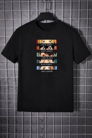 Unisex Cosplay Haikyuu Baskılı T-shirt