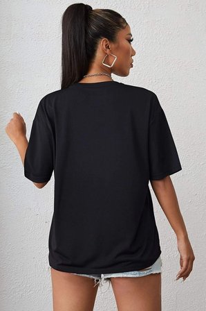 Unisex Chinese Dragon Baskılı T-shirt