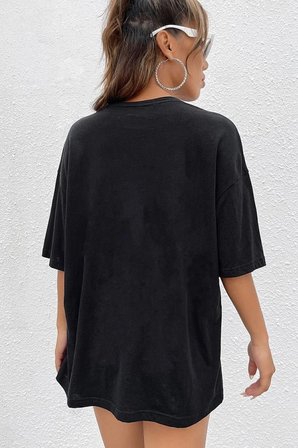 Unisex Houston Baskılı T-shirt