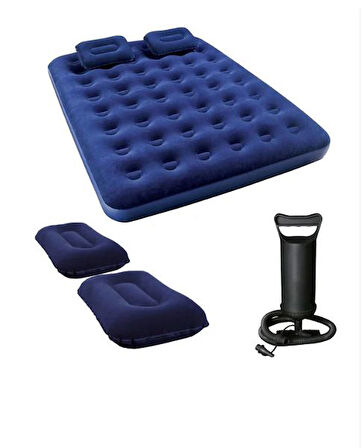 Çift Kişilik Şişme Yatak - 2 Yastık Ve El Pompası Hediyeli