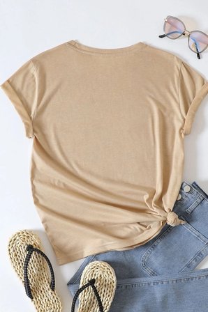 Unisex White Baskılı T-shirt