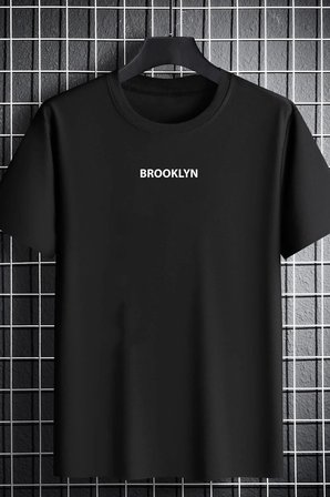 Unisex Brooklyn Baskılı T-shirt