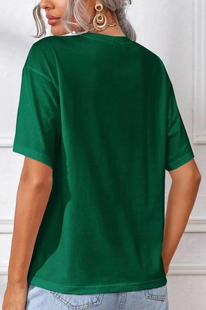 Unisex Chiago Baskılı T-shirt