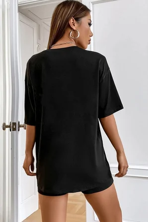 Unisex Bhvr Baskılı T-shirt