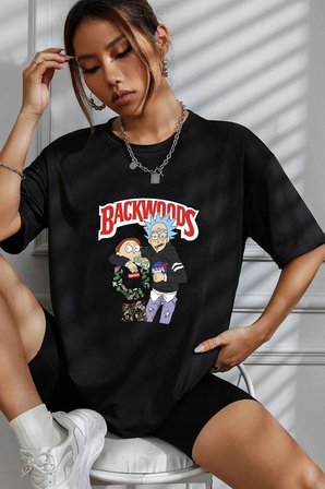 Unisex Backwoods Baskılı T-shirt