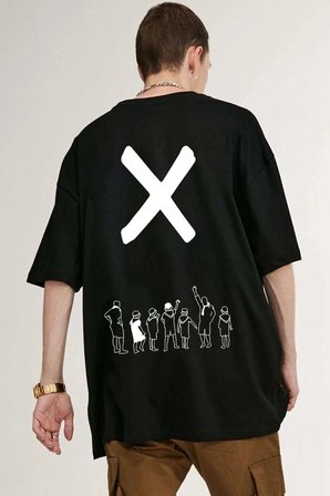 Unisex Design X İmza Baskılı T-shirt
