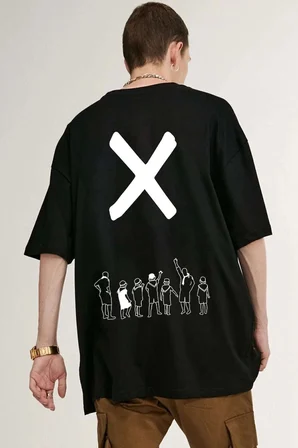 Unisex Design X İmza Baskılı T-shirt