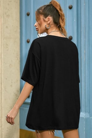 Unisex Uzay Temalı Baskılı T-shirt