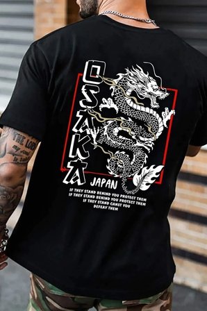 Unisex Osaka Baskılı T-shirt