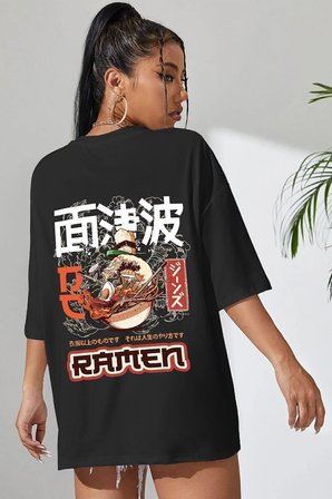 Unisex Ramen Baskılı Tshirt