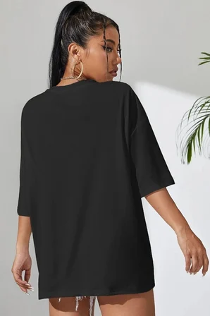 Unisex Boston Baskılı T-shirt