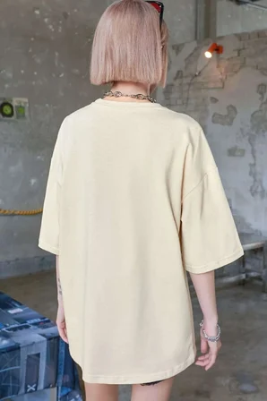 Unisex Majestic Baskılı Oversize T-shirt Garalio