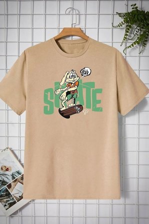 Unisex All Day Rabbit Tasarım T-shirt