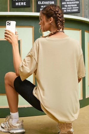 Unisex Over Thinking Baskılı T-shirt