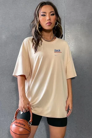 Unisex Back Baskılı Tasarım T-shirt