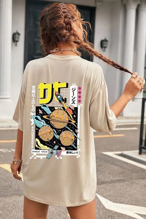Unisex Tokoyaki Baskılı T-shirt