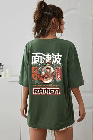 Unisex Ramen Baskılı T-shirt