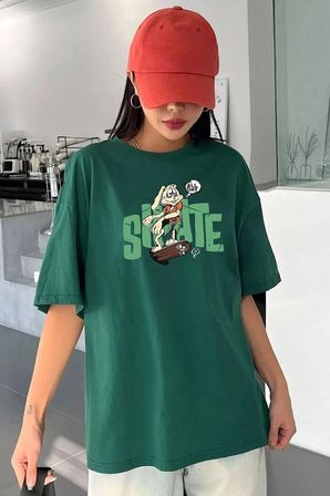 Unisex All Day Rabbit Tasarım T-shirt