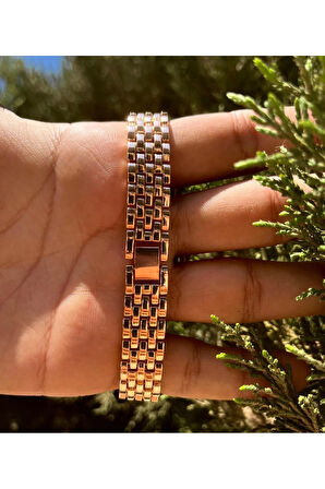 VINTAGE KARE TAŞLI MODEL ROMA RAKAMLI METAL KADIN KOL SAATİ