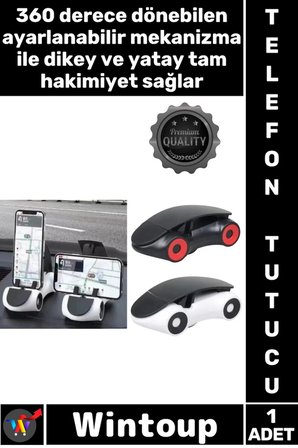 #TelefonTutucu Navigasyon Standı Akıllı Tutacak Araba Tasarımlı Araç İçi 360 Derece Telefon Tutucu