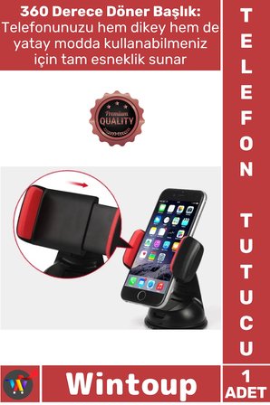 #TelefonTutucu Sürüş Güveni Navigasyon Destekli Araç İçi Torpido Cam Vakumlu Kısa Boy Telefon Tutucu