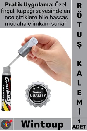 #RötuşKalemi Parlak Boya Koruyucu Profesyonel Hızlı Kuruyan Gri Şık Araç Çizik Giderici Rötuş Kalemi