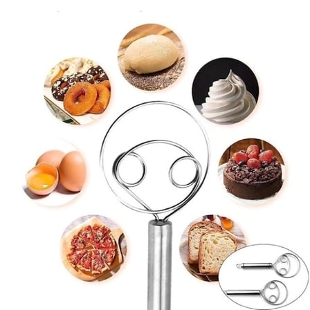 #Çırpıcı Mutfak Ekmek Pizza Hamur Karıştırıcı Profesyonel Paslanmaz Çelik Danimarka Hamur Çırpıcı