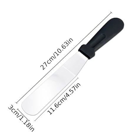 #Spatula Profesyonel Mutfak Ekipmanı Ergonomik Saplı Esnek Paslanmaz Çelik L Tipi Pastacı Spatulası